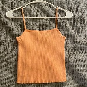Orange crop top tank